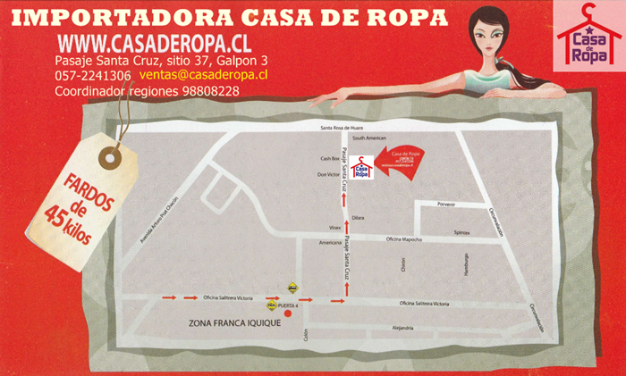 Como llegar a Importadora CasaDeRopa Iquique